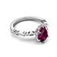 5 - Laila 1.99 ctw Rhodolite Garnet Pear Shape (9x6 mm) Hidden Halo Engagement Ring 