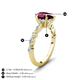 4 - Laila 1.99 ctw Rhodolite Garnet Pear Shape (9x6 mm) Hidden Halo Engagement Ring 