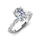 3 - Laila 2.40 ctw Moissanite Oval Shape (9x7 mm) Hidden Halo Engagement Ring 