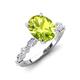 3 - Laila 2.50 ctw Peridot Oval Shape (9x7 mm) Hidden Halo Engagement Ring 