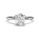 1 - Morgan 2.03 ctw Oval Shape Moissanite (9x7 mm) with Prong Studded Diamond Solitaire Plus Engagement Ring 