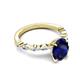 4 - Laila 3.00 ctw Blue Sapphire Oval Shape (9x7 mm) Hidden Halo Engagement Ring 