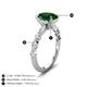 5 - Laila 2.40 ctw Emerald Oval Shape (9x7 mm) Hidden Halo Engagement Ring 