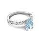 4 - Laila 2.25 ctw Aquamarine Oval Shape (9x7 mm) Hidden Halo Engagement Ring 