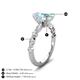 5 - Laila 2.25 ctw Aquamarine Oval Shape (9x7 mm) Hidden Halo Engagement Ring 