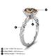 5 - Laila 2.25 ctw Smoky Quartz Oval Shape (9x7 mm) Hidden Halo Engagement Ring 