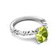 4 - Laila 2.50 ctw Peridot Oval Shape (9x7 mm) Hidden Halo Engagement Ring 