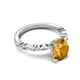 4 - Laila 2.20 ctw Citrine Oval Shape (9x7 mm) Hidden Halo Engagement Ring 