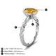 5 - Laila 2.20 ctw Citrine Oval Shape (9x7 mm) Hidden Halo Engagement Ring 