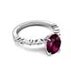 4 - Laila 2.80 ctw Rhodolite Garnet Oval Shape (9x7 mm) Hidden Halo Engagement Ring 