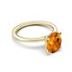 5 - Morgan 1.83 ctw Oval Shape Citrine (9x7 mm) with Prong Studded Diamond Solitaire Plus Engagement Ring 