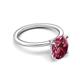 5 - Morgan 2.23 ctw Oval Shape Pink Tourmaline (9x7 mm) with Prong Studded Diamond Solitaire Plus Engagement Ring 