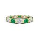 1 - Abigail 2.31 ctw Oval Shape Emerald and Lab Grown Diamond Comfort Fit Eternity Band 