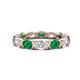 1 - Abigail 2.31 ctw Oval Shape Emerald and Lab Grown Diamond Comfort Fit Eternity Band 