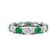 1 - Abigail 2.31 ctw Oval Shape Emerald and Lab Grown Diamond Comfort Fit Eternity Band 