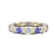 1 - Abigail 2.45 ctw Oval Shape Tanzanite and Lab Grown Diamond Comfort Fit Eternity Band 