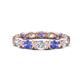 1 - Abigail 2.45 ctw Oval Shape Tanzanite and Lab Grown Diamond Comfort Fit Eternity Band 