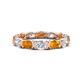 1 - Abigail 2.24 ctw Oval Shape Citrine and Lab Grown Diamond Comfort Fit Eternity Band 