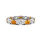 1 - Abigail 2.24 ctw Oval Shape Citrine and Lab Grown Diamond Comfort Fit Eternity Band 