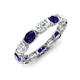 3 - Abigail 2.59 ctw Oval Shape Blue Sapphire and Lab Grown Diamond Comfort Fit Eternity Band 