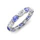 3 - Abigail 2.45 ctw Oval Shape Tanzanite and Lab Grown Diamond Comfort Fit Eternity Band 