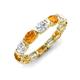 3 - Abigail 2.24 ctw Oval Shape Citrine and Lab Grown Diamond Comfort Fit Eternity Band 