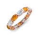 3 - Abigail 2.24 ctw Oval Shape Citrine and Lab Grown Diamond Comfort Fit Eternity Band 