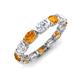 3 - Abigail 2.24 ctw Oval Shape Citrine and Lab Grown Diamond Comfort Fit Eternity Band 