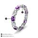 4 - Abigail 2.24 ctw Oval Shape Amethyst and Lab Grown Diamond Comfort Fit Eternity Band 