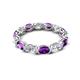 5 - Abigail 2.24 ctw Oval Shape Amethyst and Lab Grown Diamond Comfort Fit Eternity Band 