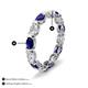 4 - Abigail 2.59 ctw Oval Shape Blue Sapphire and Lab Grown Diamond Comfort Fit Eternity Band 