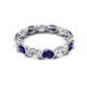 5 - Abigail 2.59 ctw Oval Shape Blue Sapphire and Lab Grown Diamond Comfort Fit Eternity Band 