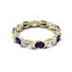 5 - Abigail 2.59 ctw Oval Shape Blue Sapphire and Lab Grown Diamond Comfort Fit Eternity Band 