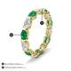 4 - Abigail 2.31 ctw Oval Shape Emerald and Lab Grown Diamond Comfort Fit Eternity Band 