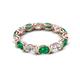 5 - Abigail 2.31 ctw Oval Shape Emerald and Lab Grown Diamond Comfort Fit Eternity Band 