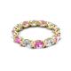 5 - Abigail 2.59 ctw Oval Shape Pink Sapphire and Lab Grown Diamond Comfort Fit Eternity Band 