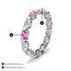 4 - Abigail 2.59 ctw Oval Shape Pink Sapphire and Lab Grown Diamond Comfort Fit Eternity Band 