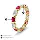 4 - Abigail 2.80 ctw Oval Shape Ruby and Lab Grown Diamond Comfort Fit Eternity Band 