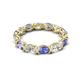 5 - Abigail 2.45 ctw Oval Shape Tanzanite and Lab Grown Diamond Comfort Fit Eternity Band 