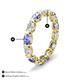 4 - Abigail 2.45 ctw Oval Shape Tanzanite and Lab Grown Diamond Comfort Fit Eternity Band 