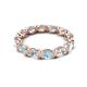 5 - Abigail 2.10 ctw Oval Shape Aquamarine and Lab Grown Diamond Comfort Fit Eternity Band 