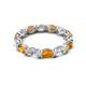 5 - Abigail 2.24 ctw Oval Shape Citrine and Lab Grown Diamond Comfort Fit Eternity Band 