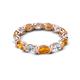 5 - Abigail 2.24 ctw Oval Shape Citrine and Lab Grown Diamond Comfort Fit Eternity Band 