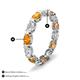 4 - Abigail 2.24 ctw Oval Shape Citrine and Lab Grown Diamond Comfort Fit Eternity Band 