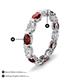 4 - Abigail 2.45 ctw Oval Shape Red Garnet and Lab Grown Diamond Comfort Fit Eternity Band 