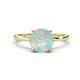 1 - Lucia 1.56 ctw Opal (8 mm) Hidden Halo accented Natural Diamond Engagement Ring  