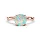 1 - Lucia 1.56 ctw Opal (8 mm) Hidden Halo accented Natural Diamond Engagement Ring  