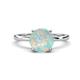 1 - Lucia 1.56 ctw Opal (8 mm) Hidden Halo accented Natural Diamond Engagement Ring  