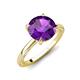 3 - Lucia 2.06 ctw Amethyst (8 mm) Hidden Halo accented Natural Diamond Engagement Ring  