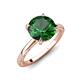 3 - Lucia 1.91 ctw Created Emerald (8 mm) Hidden Halo accented Natural Diamond Engagement Ring  